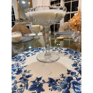 Candle in a Vintage  GLASS dish,  Vintage Decor